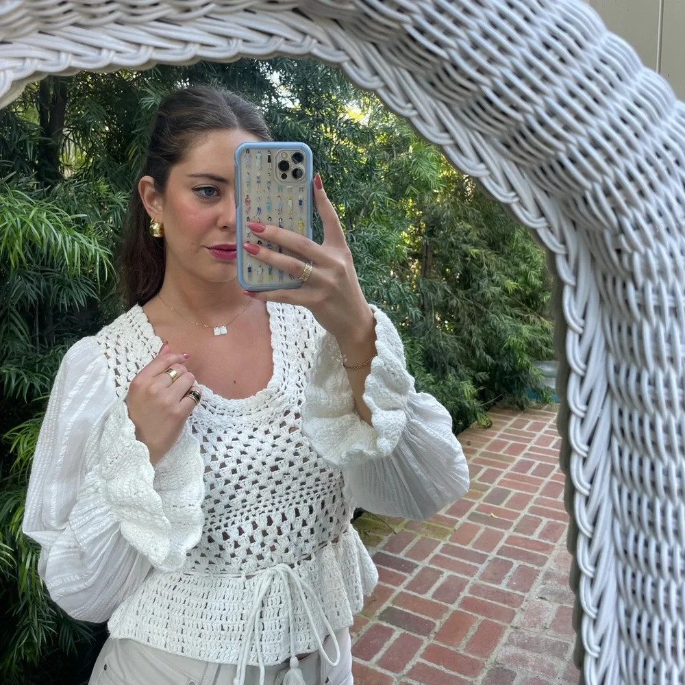 NWT free people crochet blouse 🤍